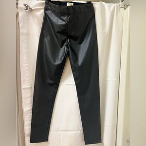 Max Studio Faux Leather Lined Leggings - Size Medium